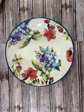 CMG hand made Portugal floral pasta dinner bowl 11.5"